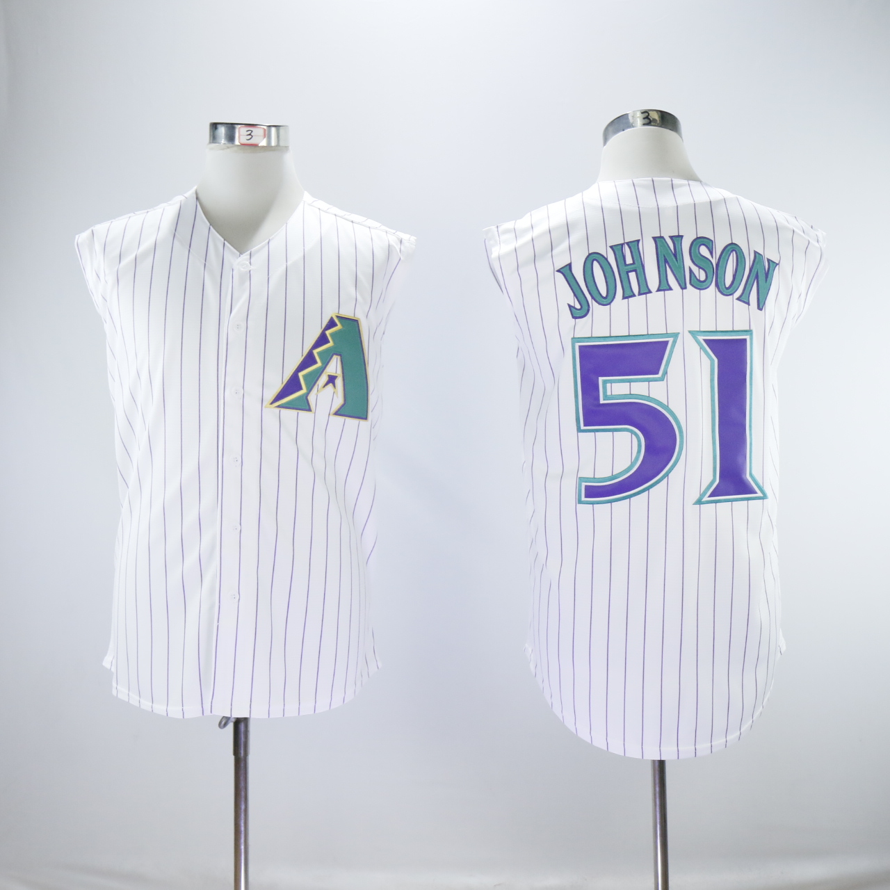 Men Arizona Diamondback #51 Johnson White MLB Jerseys->arizona diamondback->MLB Jersey